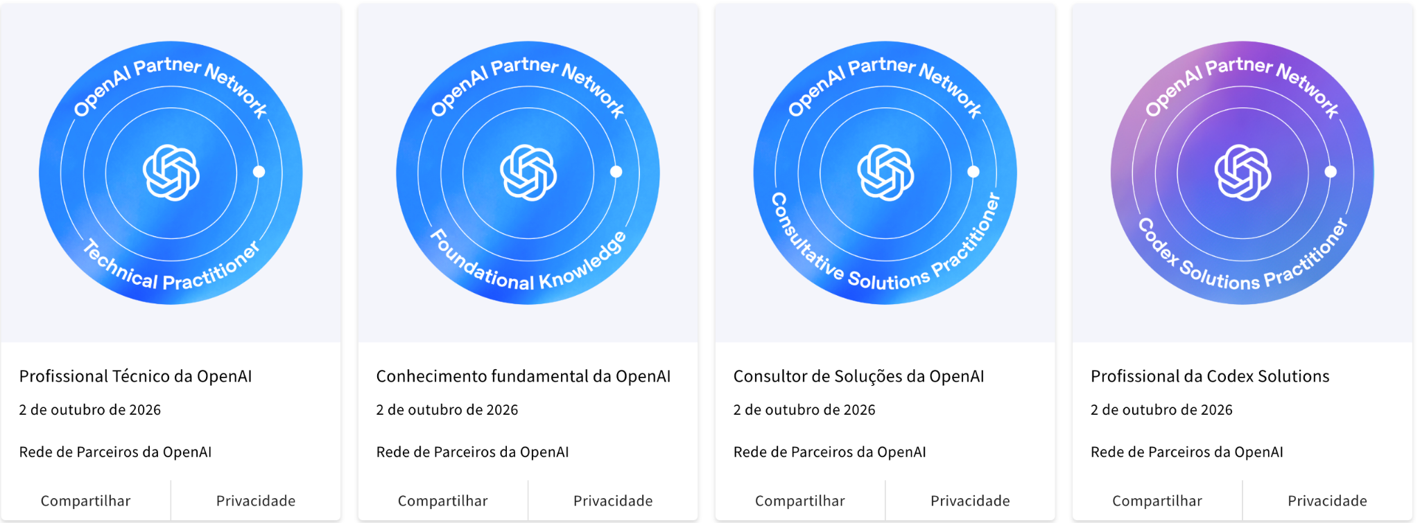 Selo oficial OpenAI Partner Network — Technical Practitioner